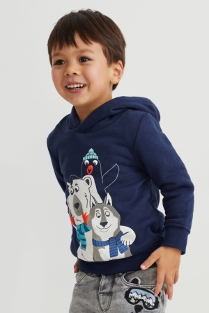 Sweat À Capuche C&A Multipack Of 2 And Long Sleeve Fille Bleu Foncé | MV8065491
