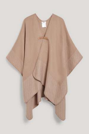 Sweat À Capuche C&A Poncho Femme Grise Marron | OR7963458