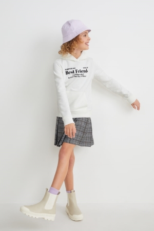Sweat À Capuche C&A Set And 2 Piece Fille Blanche | RZ0283941