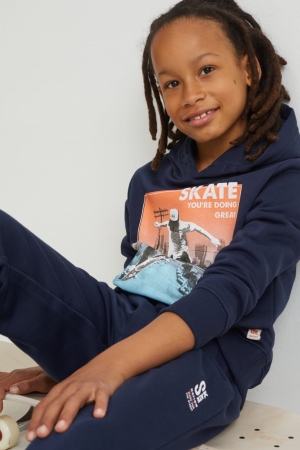 Sweat À Capuche C&A Set And Joggers 2 Piece Fille Bleu Foncé | DG5260418