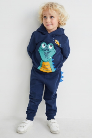 Sweat À Capuche C&A Set And Joggers 2 Piece Fille Bleu Foncé | OF5673109