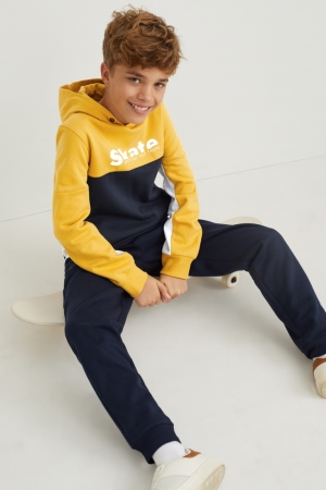 Sweat À Capuche C&A Set And Joggers 2 Piece Fille Jaune | SD1720945