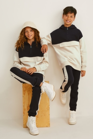 Sweat À Capuche C&A Set And Joggers Genderneutral 2 Piece Fille Noir | UF5376241