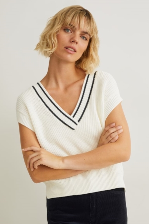 Sweat À Capuche C&A Slipover Femme Blanche | NR0175948