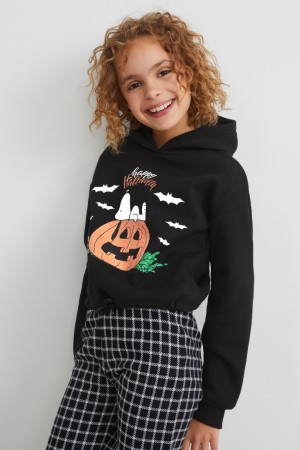Sweat À Capuche C&A Snoopy Halloween Fille Noir | HO4130927
