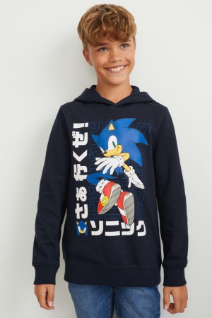 Sweat À Capuche C&A Sonic Fille Bleu Foncé | PU8254097