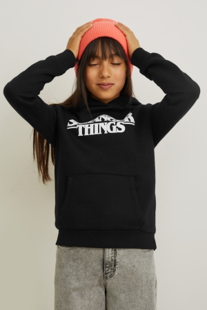 Sweat À Capuche C&A Stranger Things Fille Noir | JQ6748915