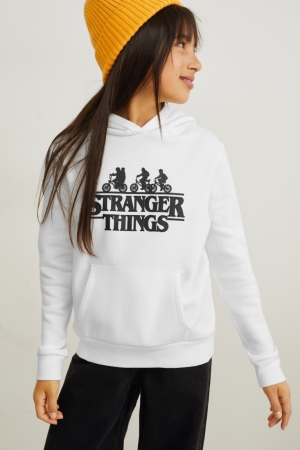 Sweat À Capuche C&A Stranger Things Fille Blanche | TH9617248