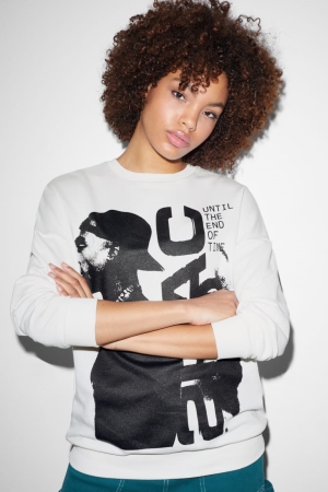 Sweats C&A Clockhouse 2pac Femme Blanche | BC2031658