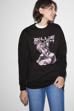 Sweats C&A Clockhouse Billy Eilish Femme Noir | QU6714598