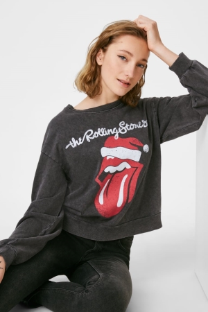 Sweats C&A Clockhouse Christmas The Rolling Stones Femme Grise Foncé | SJ2437905