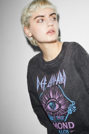 Sweats C&A Clockhouse Def Leppard Femme Noir | QJ1347205