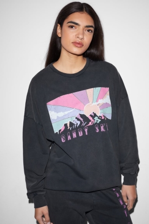Sweats C&A Clockhouse Femme Grise Foncé | JU0572968