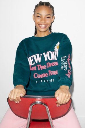 Sweats C&A Clockhouse Femme Vert Foncé | SX0786152