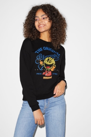 Sweats C&A Clockhouse Pac-man Femme Noir | PM2015768