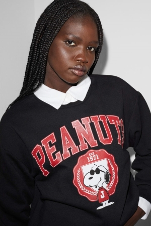 Sweats C&A Clockhouse Peanuts Femme Noir | DC2380597