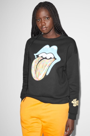 Sweats C&A Clockhouse Rolling Stones Femme Noir | CX1456802