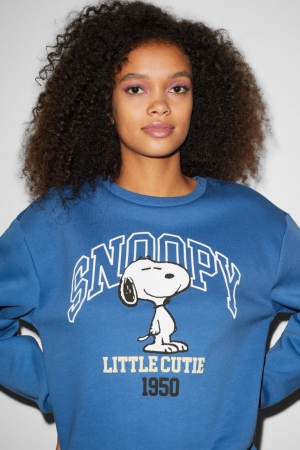 Sweats C&A Clockhouse Snoopy Femme Bleu | ZW6814957