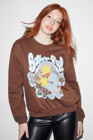 Sweats C&A Clockhouse Winnie The Pooh Femme Marron Foncé | EB2639517