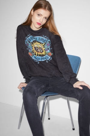 Sweats C&A Clockhouse With Recycled Coton Sublime Femme Grise Foncé | NW3159602