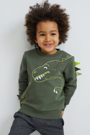 Sweats C&A Dinosaur Fille Vert Foncé | EY5679302