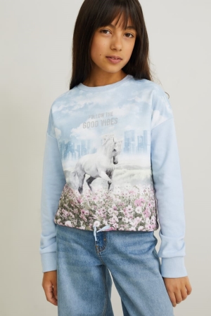 Sweats C&A Fille Bleu Clair | LZ9302458