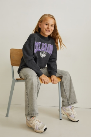 Sweats C&A Fille Grise Foncé | WG6570428
