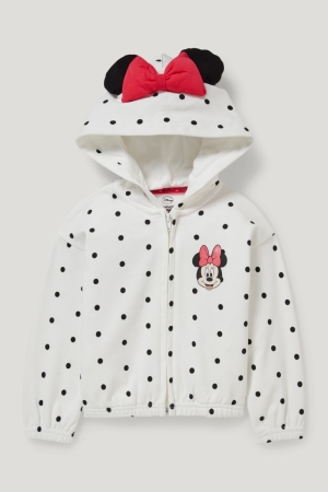 Sweats C&A Minnie Mouse Zip-through With Hood Polka Dot Fille Blanche | ZU6719508