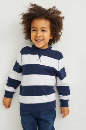 Sweats C&A Rayé Fille Bleu Foncé | LU6980451
