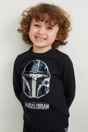 Sweats C&A Star Wars: The Mandalorian Shiny Fille Noir | BN3605721