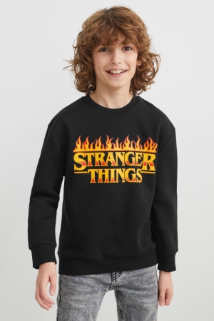 Sweats C&A Stranger Things Fille Noir | ZD4156302