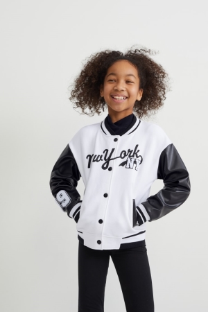Sweats C&A Zip-through Fille Blanche | QI3109485