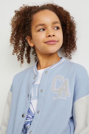 Sweats C&A Zip-through Fille Bleu Clair | JG8170295