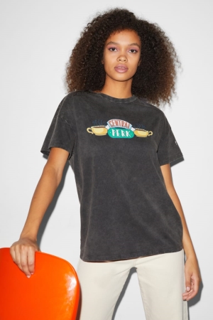 T Shirts C&A ClockhouseFriends Femme Noir | TR3958621