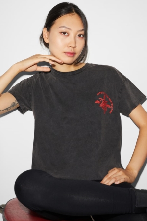 T Shirts C&A ClockhouseGuns N' Roses Femme Noir | XQ8175249