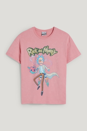 T Shirts C&A ClockhouseRick And Morty Femme Corail | DX3028174