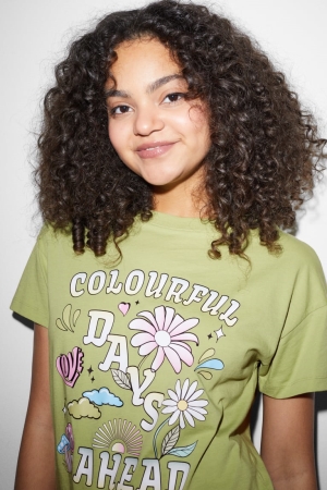 T Shirts C&A Clockhouse Femme Vert | GI8304697