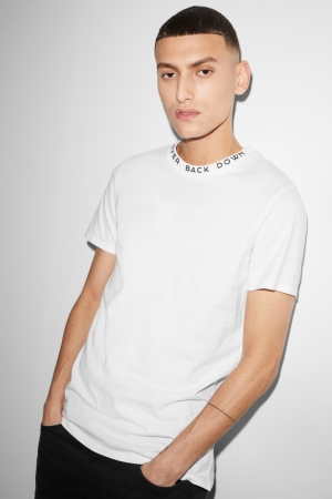 T Shirts C&A Clockhouse Homme Blanche | OI9264310