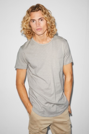 T Shirts C&A Clockhouse Homme Grise Clair | DV1069423