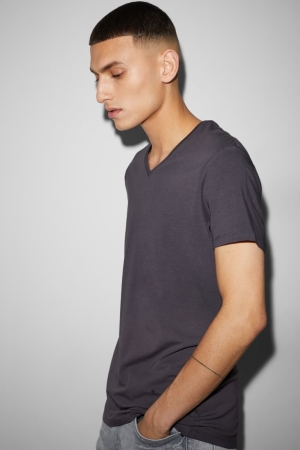 T Shirts C&A Clockhouse Homme Grise | ZY6871254