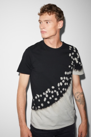 T Shirts C&A Clockhouse Homme Noir | UL0463218