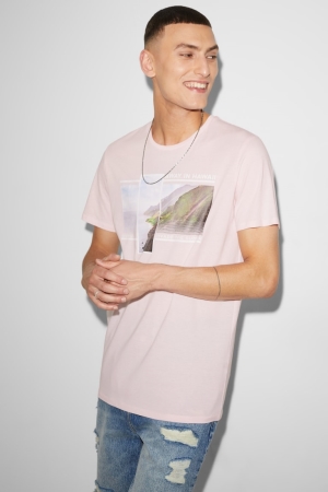 T Shirts C&A Clockhouse Homme Rose | OW3912640
