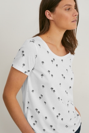 T Shirts C&A Femme Blanche | BJ6359480