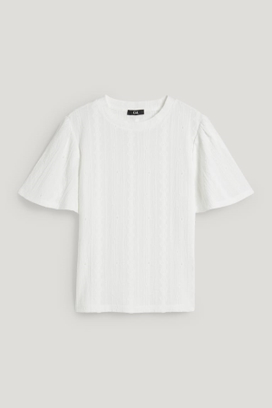 T Shirts C&A Femme Blanche | SM1743280
