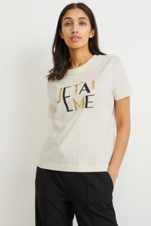 T Shirts C&A Femme Blanche | XM6903274