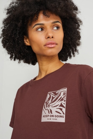 T Shirts C&A Femme Marron Foncé | AR2534109