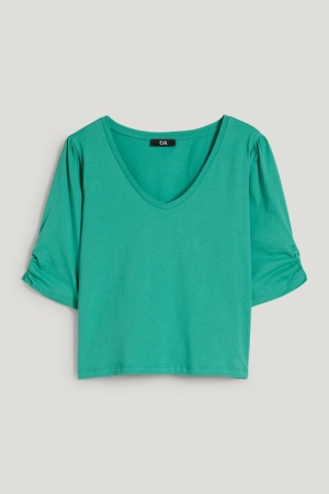 T Shirts C&A Femme Vert | XN0768921