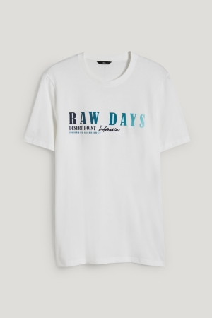 T Shirts C&A Homme Blanche | KG0153924