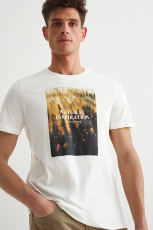T Shirts C&A Homme Blanche | PU0849573