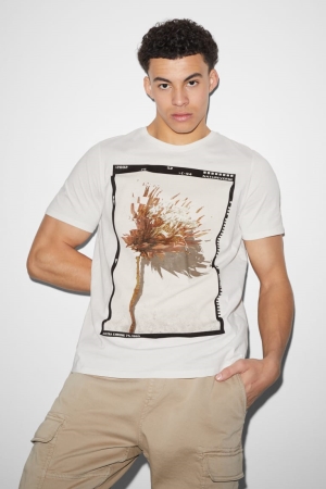 T Shirts C&A Homme Blanche | SX8034172